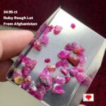 Vivid Raw Beauty: 34.95ct Afghan Ruby Rough Lot