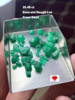 Swat Emerald Treasure: 25.49ct Emerald Rough Lot (8.24 × 6.47 × 5.83 mm)