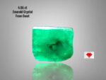 4.95ct Swat Emerald Crystal – Natural Untreated Green Gemstone (8.51 x 10.67 x 6.45 mm)