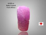 6.305ct Natural Ruby Crystal from Africa – Uncut Gem (13.21 × 7.06 × 6.86 mm)