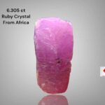 6.305ct Natural Ruby Crystal from Africa – Uncut Gem (13.21 × 7.06 × 6.86 mm)