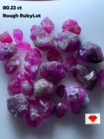 80.22ct Rough Ruby Lot from Afghanistan – Natural Red Gem Collection (11x8x8 mm)
