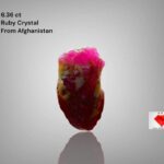 6.36ct Afghan Ruby Crystal – Natural Deep Red Gemstone, 13.91x8.31x6.20mm, Uncut Rough Ruby for Jewelry