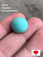 Elegant Afghan Turquoise Cabochon: 13.42 Carats of Natural Beauty