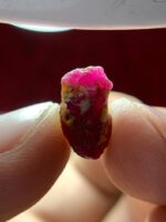 6.36ct Afghan Ruby Crystal – Natural Deep Red Gemstone, 13.91x8.31x6.20mm, Uncut Rough Ruby for Jewelry - Image 2