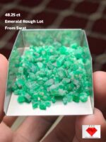 Highlighting a 48.25ct Rough Emerald Lot from Swat