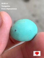 22.82ct Afghan Turquoise Cabochon: Elegance in Proportion and Color