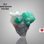 92ct Swat Emerald Specimen  Untreated Natural Crystal (35.12 x 28.07 x 23.47 mm)