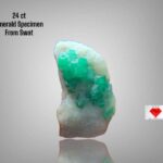 24 ct Natural Emerald Specimen from Swat — Raw Collector Crystal with Deep Green Hue