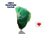 6.885 ct Swat Emerald Crystal – A Bold Green Gem with Natural Charm