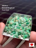 Emerald Rough Lot from Swat Valley  120.07 Carats of Natural Beauty