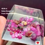 Rich & Refined: 45.55ct Afghan Ruby Rough Lot with Deep Color Potential