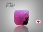 6.240ct Natural Ruby Crystal from Africa – Untreated Raw (8.36 × 7.96 × 7.09 mm)