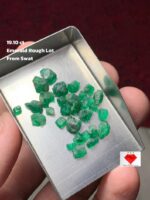 19.10ct Emerald Rough Lot – Deep Green Treasures from Swat
