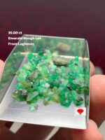 Raw Elegance: 35.00ct Emerald Rough Lot from Laghman, Afghanistan