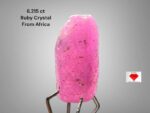 6.215ct Natural Ruby Crystal from Africa – Single (13.05 × 6.56 × 6.41 mm)