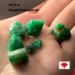 75.77ct Rough Emerald Lot: Chunky Natural Crystals in Rich Green (16x13x11mm Avg)