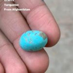 12.55 Carat Afghan Turquoise Cabochon – Tall Elegance with Natural Charm