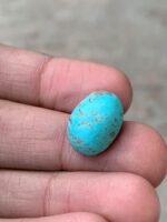 12.55 Carat Afghan Turquoise Cabochon – Tall Elegance with Natural Charm - Image 2