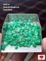Depth-Focused Elegance: 53.87 ct Emerald Rough Lot from Swat Valley