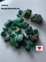 71.59ct Swat Rough Emerald Lot: Bold, Untreated Crystals in Rich Green (13x14x9mm Avg)