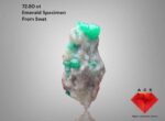 72.80 ct Swat Emerald Specimen – Broad and Graceful Natural Crystal
