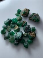 71.59ct Swat Rough Emerald Lot: Bold, Untreated Crystals in Rich Green (13x14x9mm Avg) - Image 2