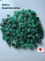 94.10 Carat Rough Emerald Lot – Small-Size Natural Stones (10x7x3mm)