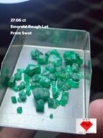 27.06ct Swat Emerald Rough – A Compact Lot of Vivid Green Crystals