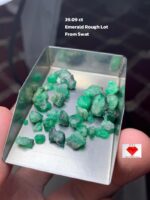 The Glow of the Mountains: 39.09 ct Swat Emerald Rough Lot