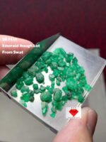 Emerald Elegance: 28.74-Carat Rough Gemstone from Swat’s Hidden Mines