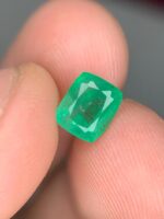 1.17ct Cushion Cut Panjshir Emerald – A Rare Blend of Elegance and Origin - Image 2