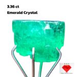 3.36ct Afghan Emerald Crystal: Luxury Jewelry Gemstone (9.03x7.03x6.61mm)