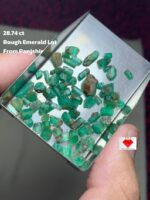 28.74ct Emerald Rough Lot – Exquisite Panjshir Emeralds