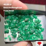 Long Lines, Raw Beauty: A 40.00ct Swat Emerald Rough Lot for Precision & Style