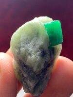56.10ct Swat Emerald Specimen – Compact Crystal with Vivid Color and Natural Form - Image 2