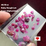 Fire in the Rough: 40.70ct Afghan Ruby Rough Lot with Strong Length & Structure