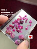 Fire in the Rough: 40.70ct Afghan Ruby Rough Lot with Strong Length & Structure