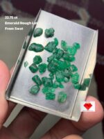 22.75ct Swat Emerald Rough Lot – Natural Elegance in Every Crystal