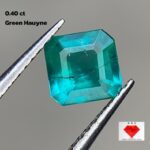 0.40 ct Green Hauyne Gemstone: Square Cut Rare Stone