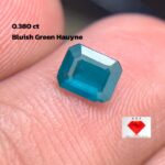 0.38ct Bluish-Green Hauyne Gemstone: Rare Afghan Mineral
