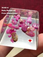 Ruby Rough Lot from Afghanistan – 39.80ct of Natural Beauty