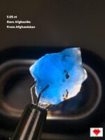 Precision in Blue: 5.05ct Rare Afghanite Crystal from Afghanistan