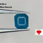0.30 ct Blue Hauyne Gemstone: Rare Afghan Mineral