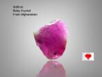 Natural Afghan Ruby Crystal: 5.00 Carat, Collectors Gemstone