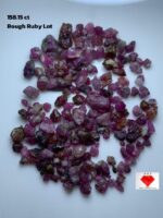 158.15 Carat Ruby Rough Lot – Natural Untreated Red Gems (13x8x7mm)