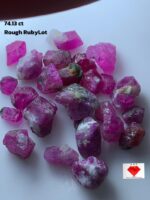 74.13ct Ruby Rough Lot – Natural Afghan Red Stones (11x9x7 mm)