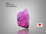 2.85ct Natural Ruby Crystal – From the Heart of Afghanistan
