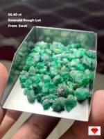 Exceptional 56.40ct Emerald Rough Lot from Swat Valley