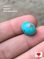 9.60ct Afghan Turquoise Cabochon – Delicate & Unique